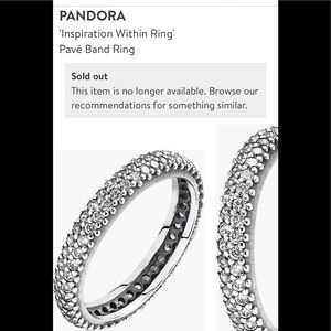 Pandora Pavé Crystal Band 💎Size 6